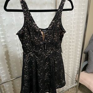 Black lace romper